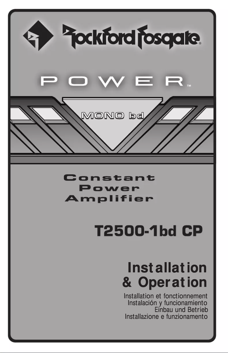Image de la première page du manuel de l'appareil Power T1500-1bdCP