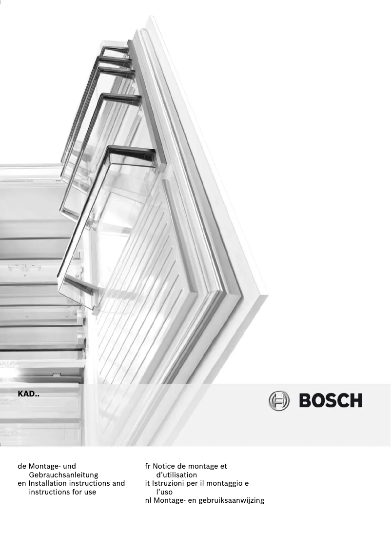Page 1 de la notice Manuel utilisateur Bosch KAD62S21