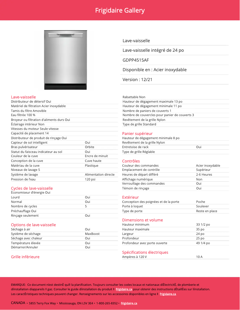 Image de la première page du manuel de l'appareil GDPP4515AF