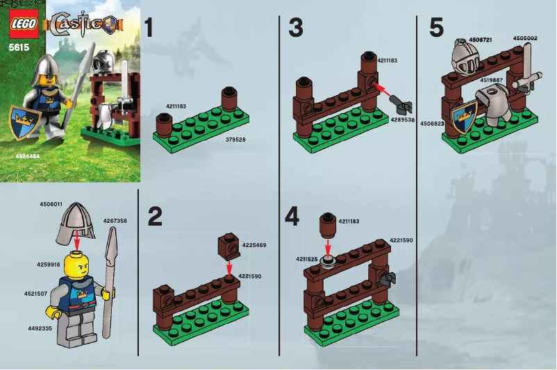 Page 1 de la notice Manuel utilisateur Lego Castle 5615