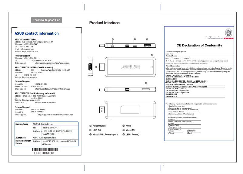Page n°1 - Manuel utilisateur Asus QM1-B002