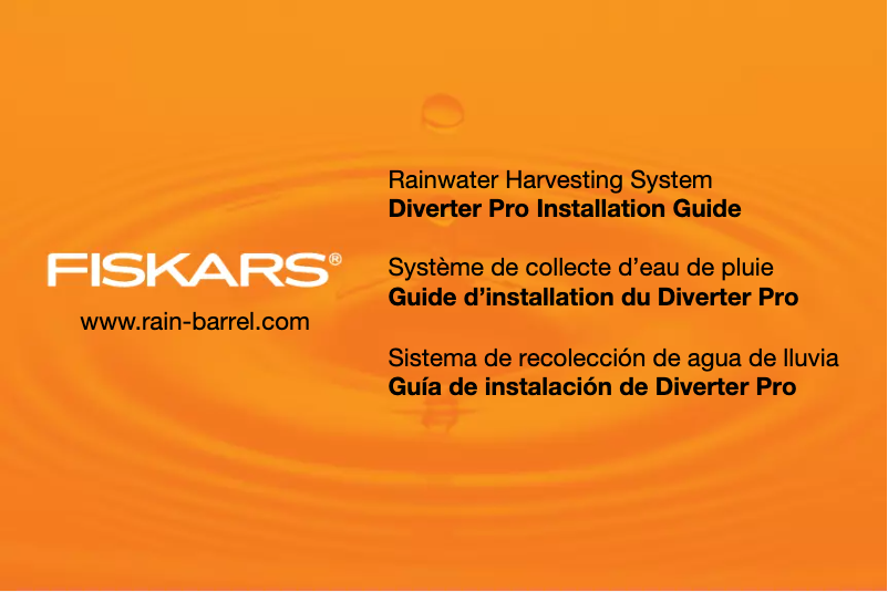 Page 1 de la notice Manuel utilisateur Fiskars Diverter Pro