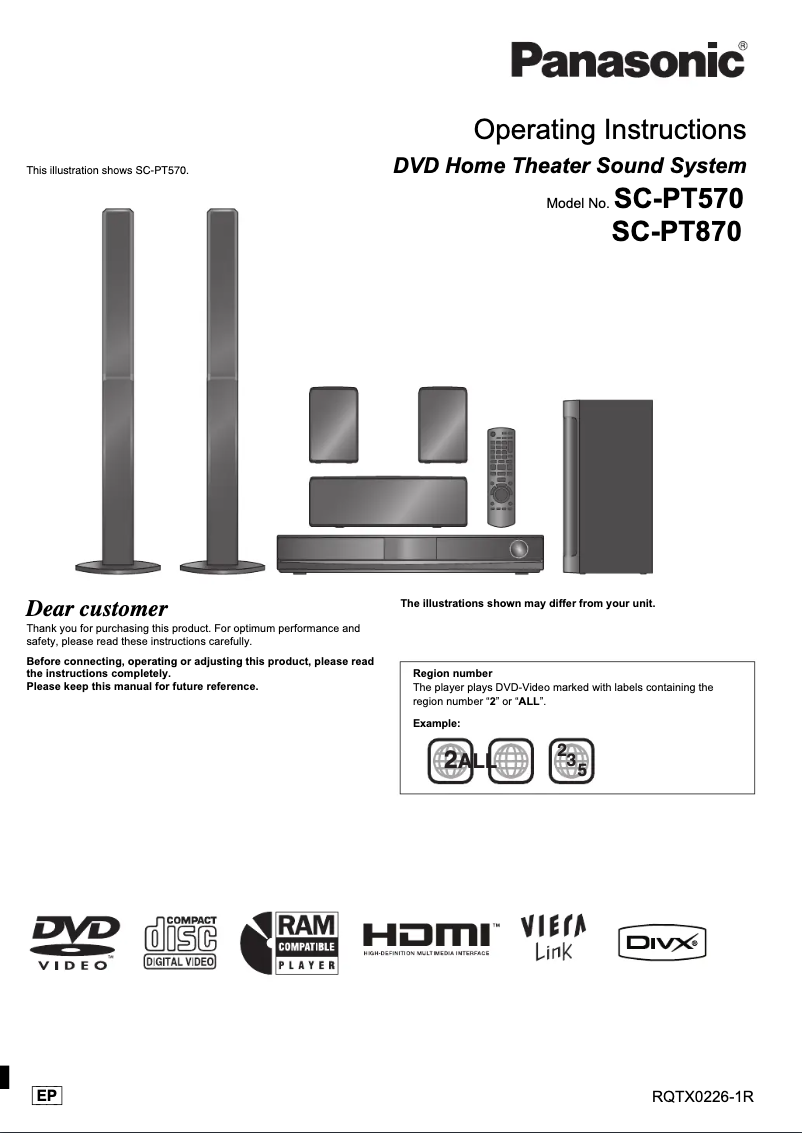Image de la première page du manuel de l'appareil SC-PT870