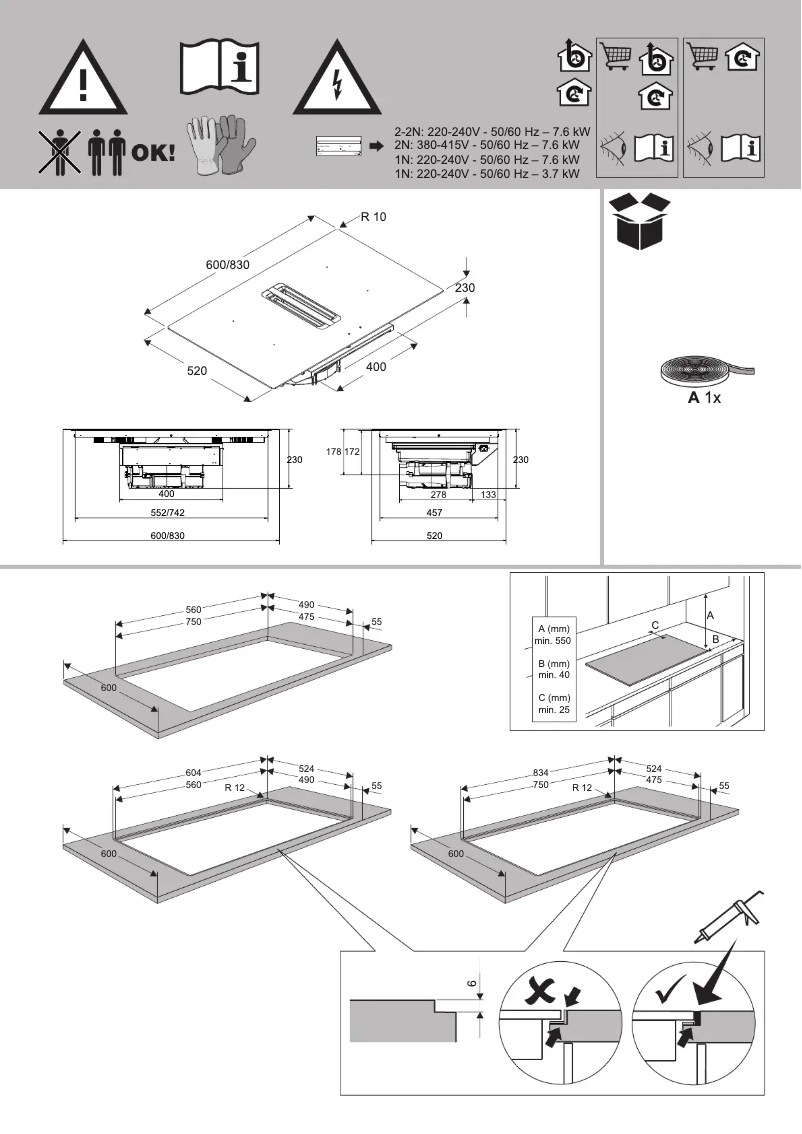 Page 1 de la notice Guide d'installation Thermex Sirocco