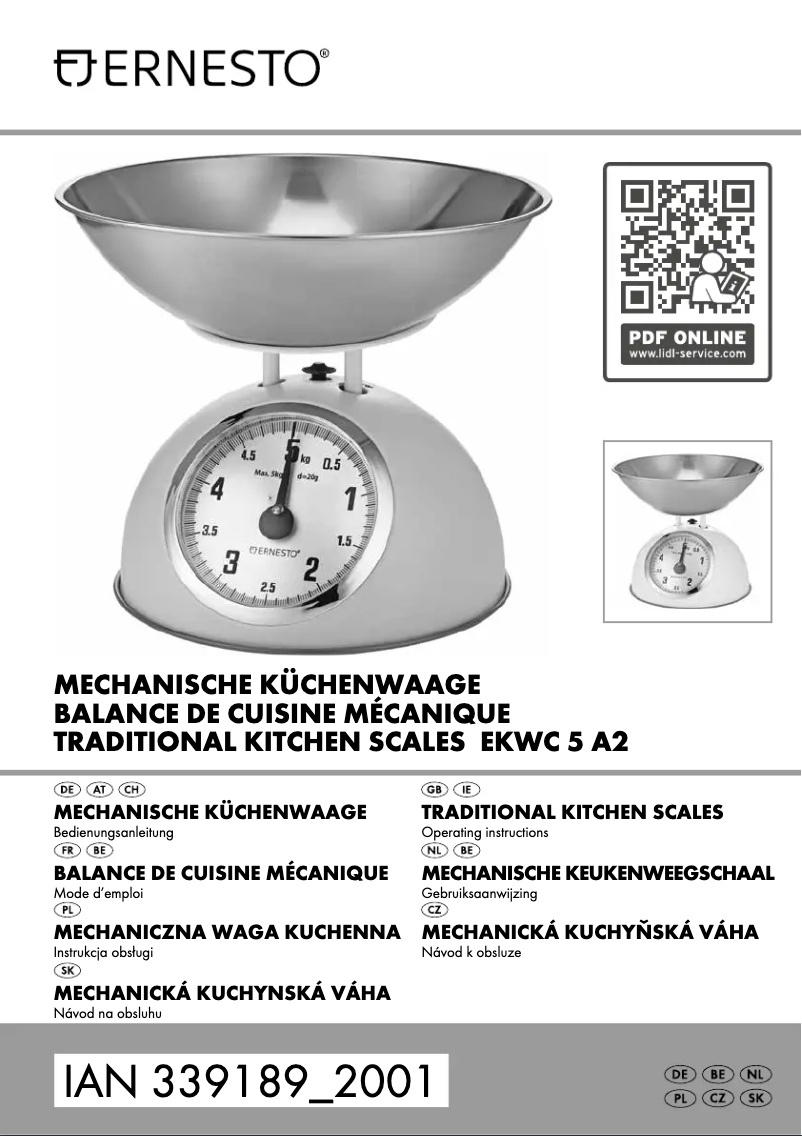 Image de la première page du manuel de l'appareil EKWC 5 A2