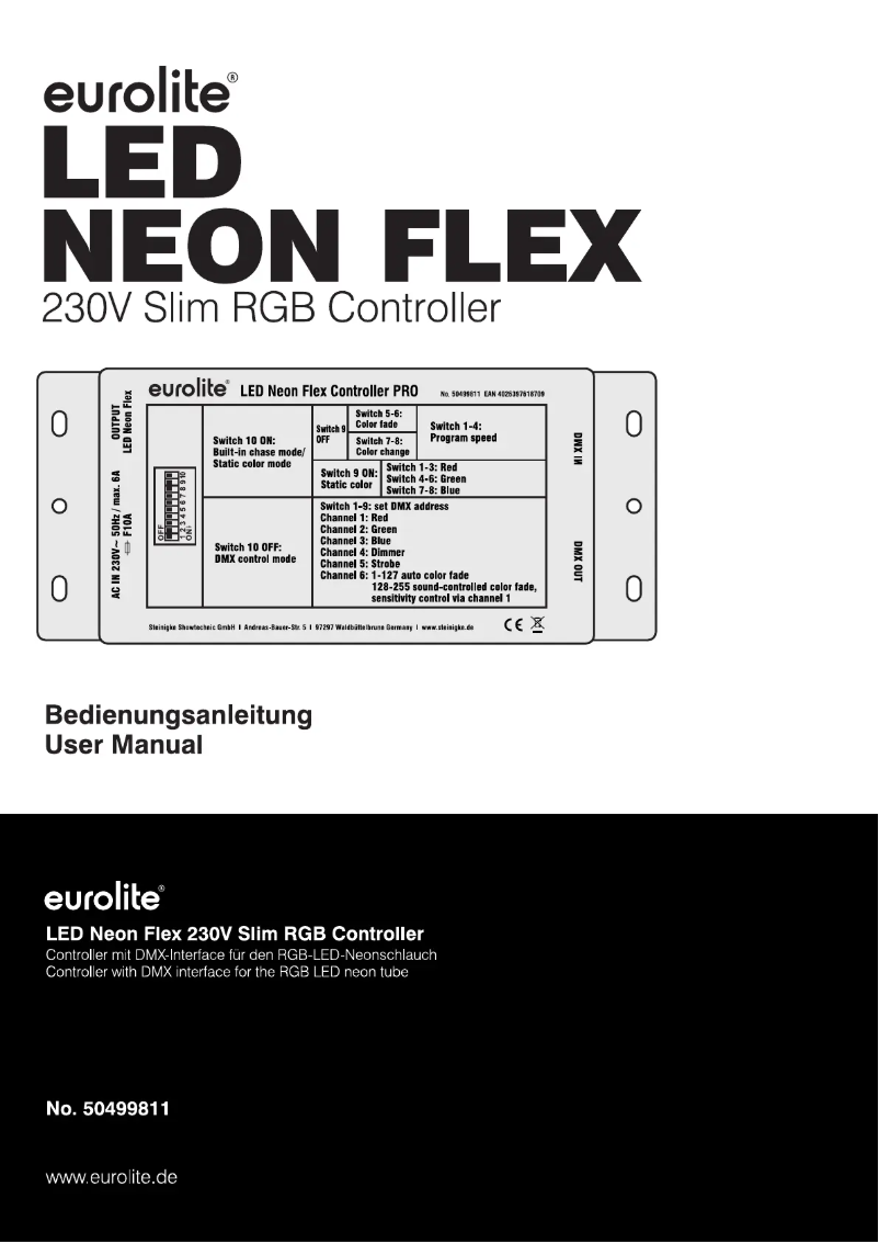 Page n°1 - Manuel utilisateur Eurolite LED Neon Flex Controller Pro