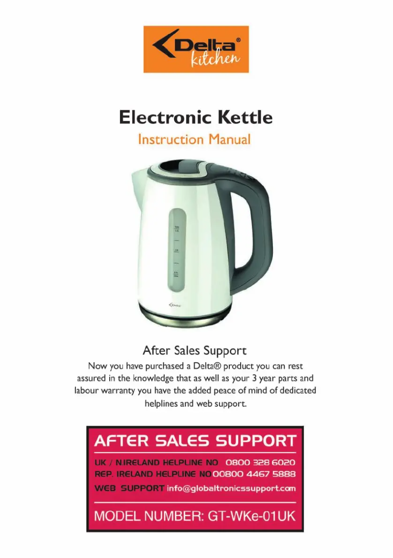 Image de la première page du manuel de l'appareil GT-WKe-01UK