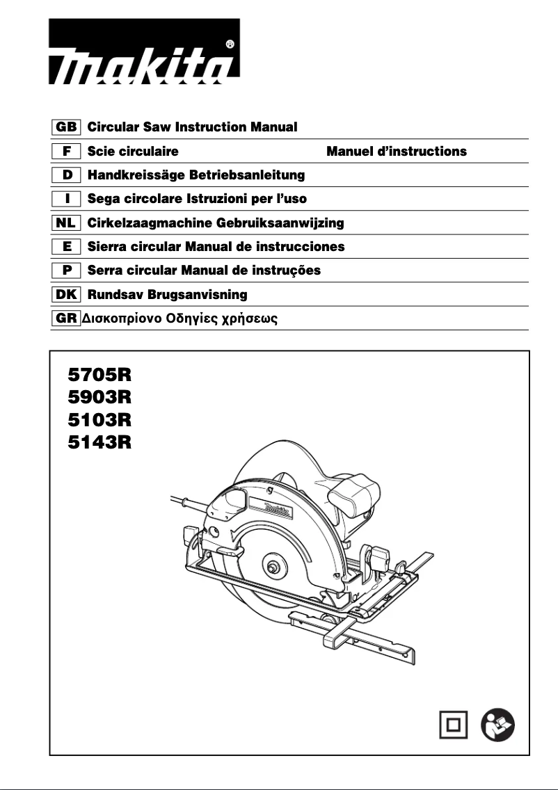Page 1 de la notice Manuel utilisateur Makita 5903R