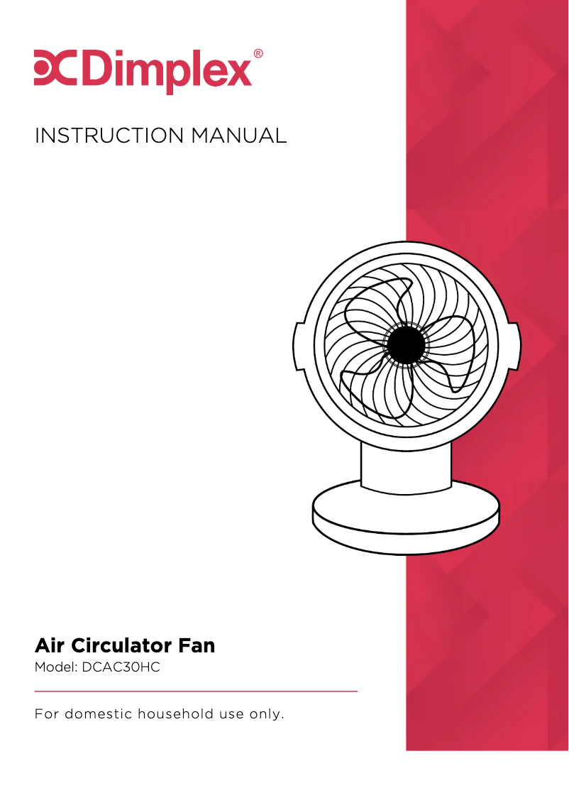 Image de la première page du manuel de l'appareil DCAC30HC