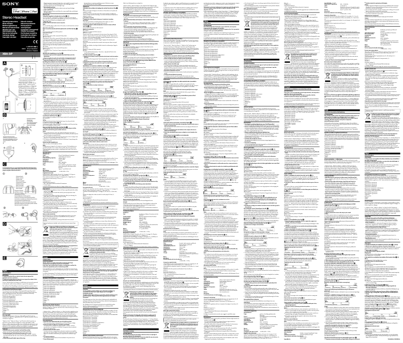 Image de la première page du manuel de l'appareil XBA-3iP