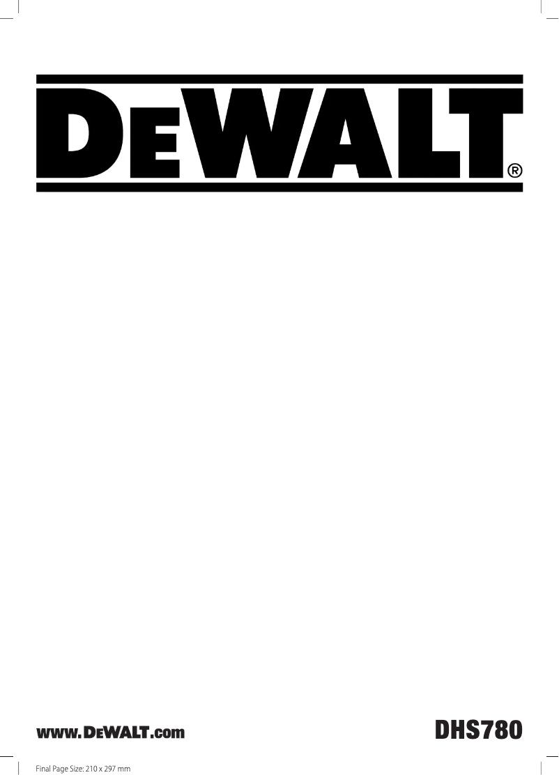 Page 1 de la notice Manuel utilisateur DeWalt DHS780