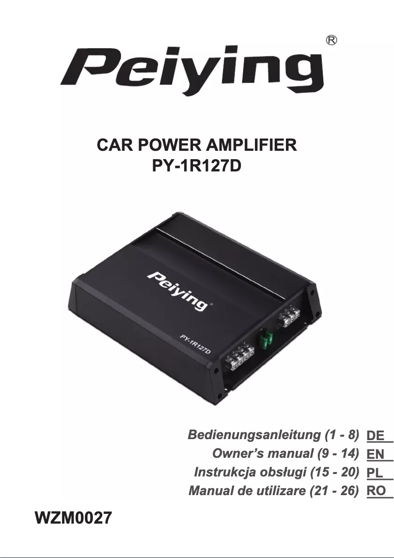 Image de la première page du manuel de l'appareil PY-1R127D