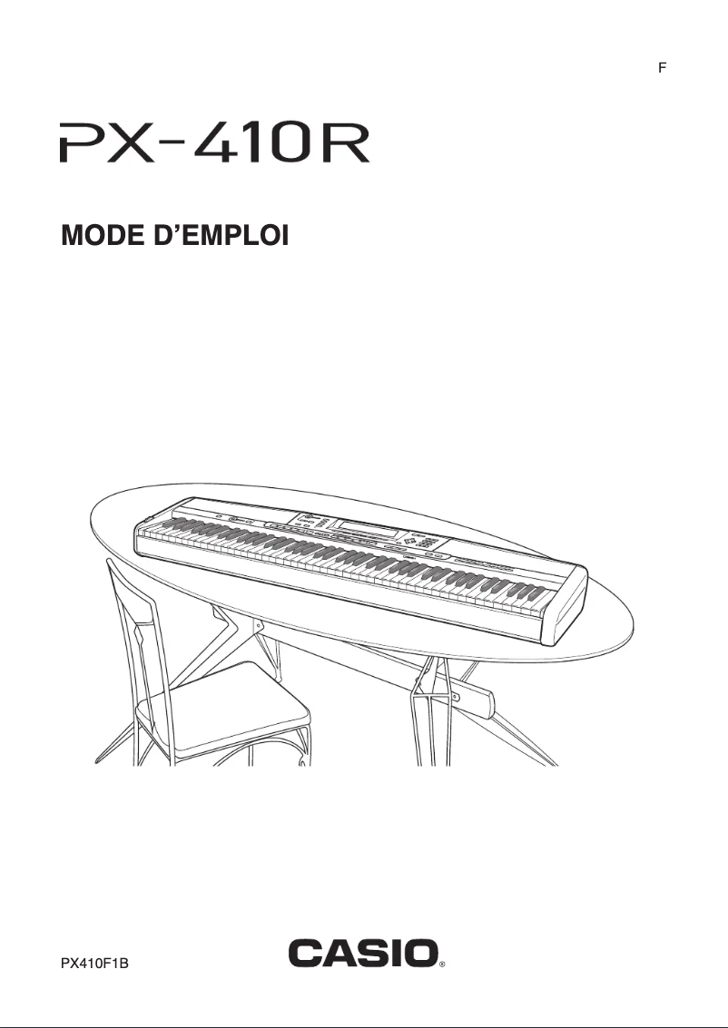 Page n°1 - Manuel utilisateur Casio PX-410R