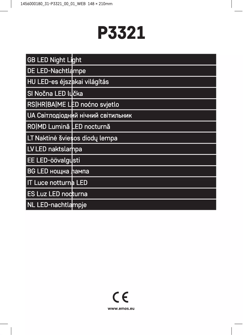 Page 1 de la notice Manuel utilisateur Emos P3321