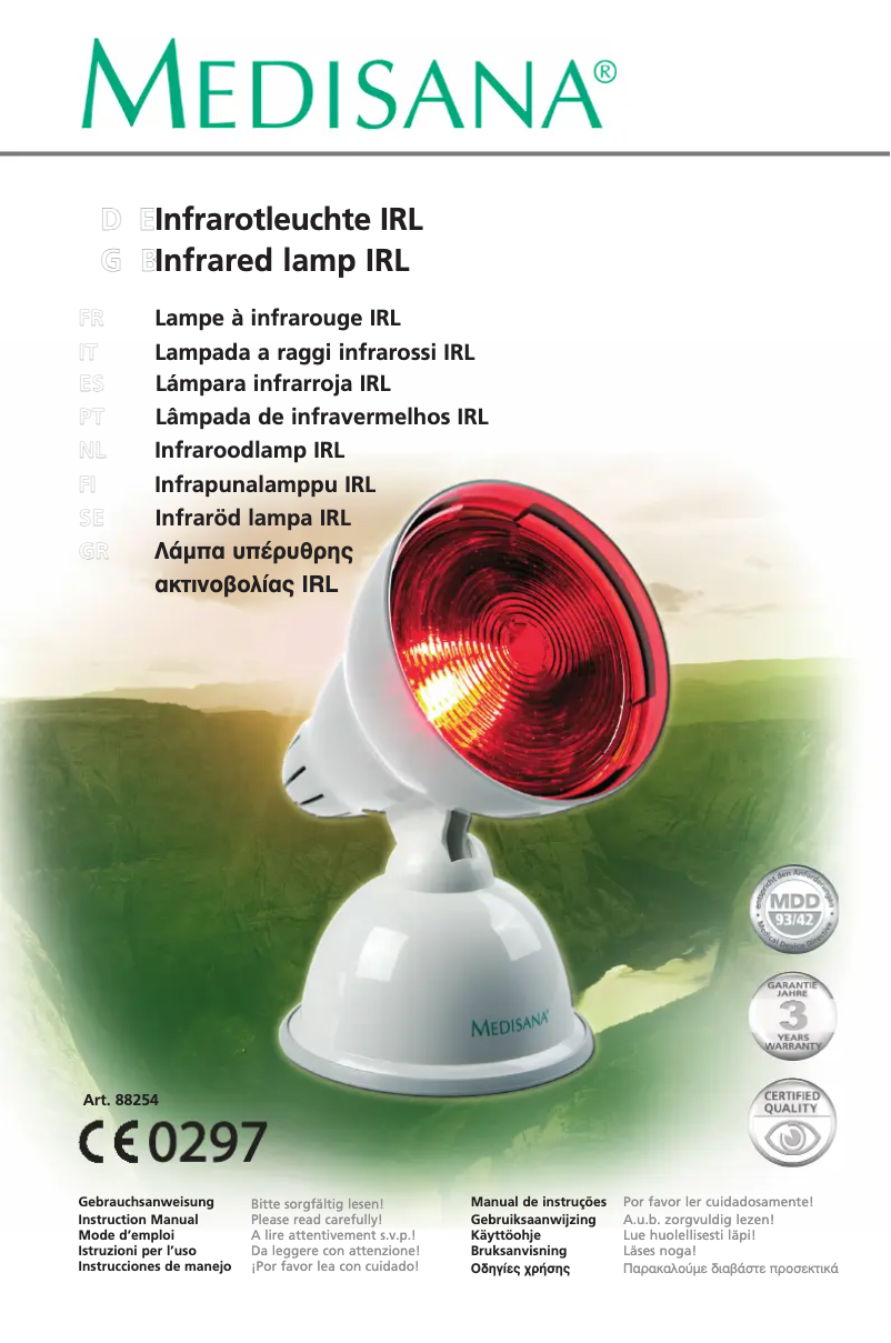 Page 1 de la notice Manuel utilisateur Medisana 88254 IRL