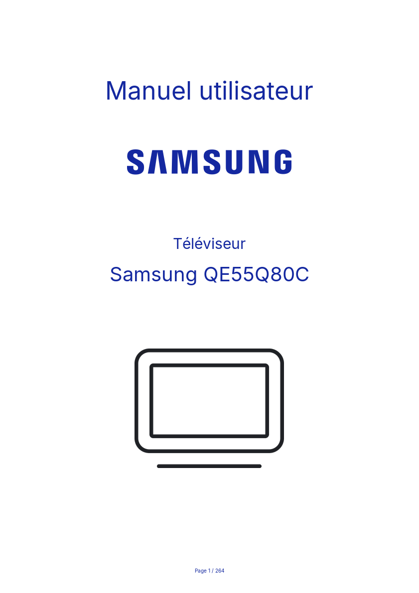 Page n°1 - Manuel utilisateur Samsung QE55Q80C
