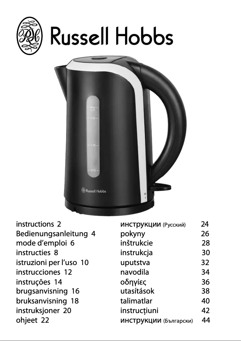 Page n°1 - Manuel utilisateur Russell Hobbs 18534-70 Mono