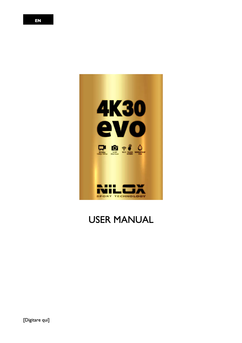 Image de la première page du manuel de l'appareil EVO 4K30