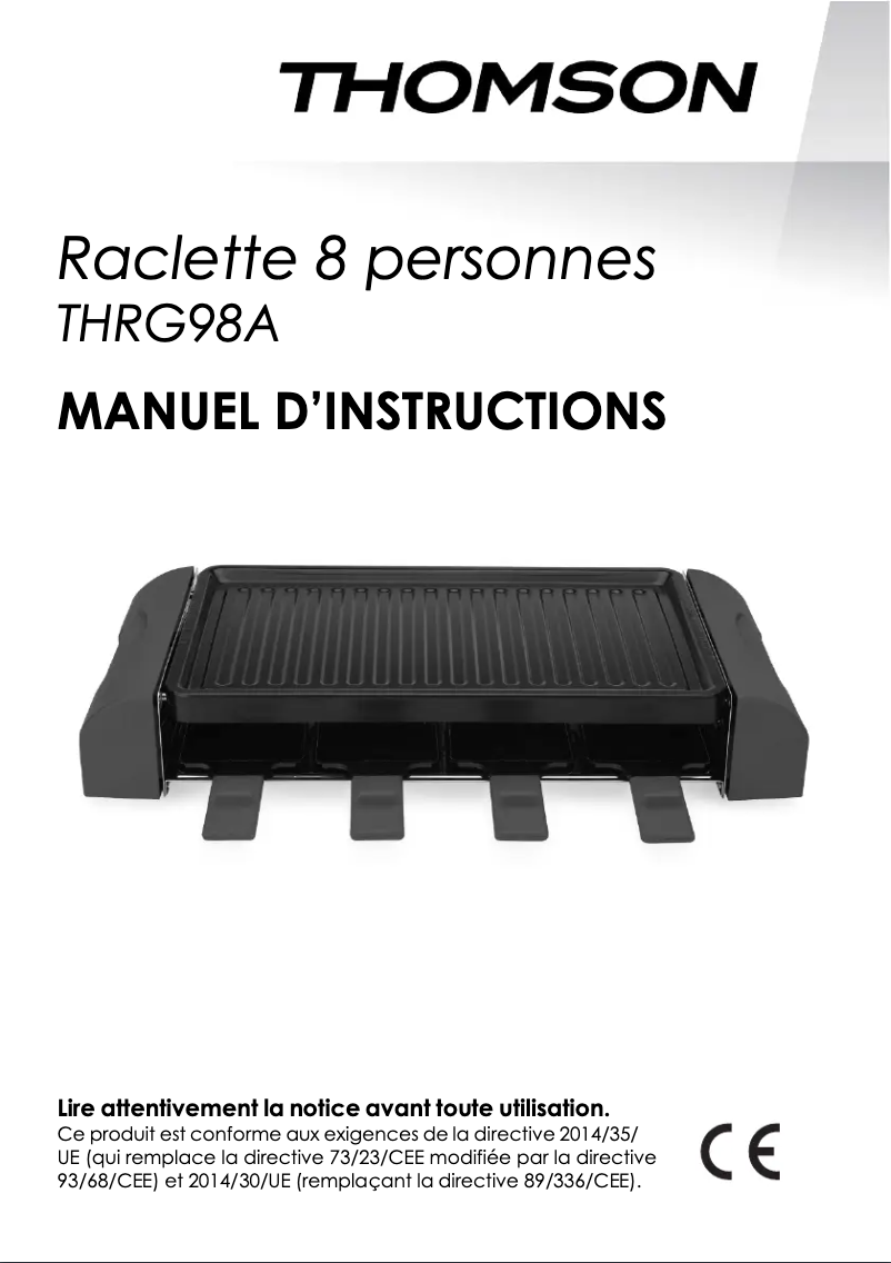 Page n°1 - Manuel utilisateur Thomson THRG98A