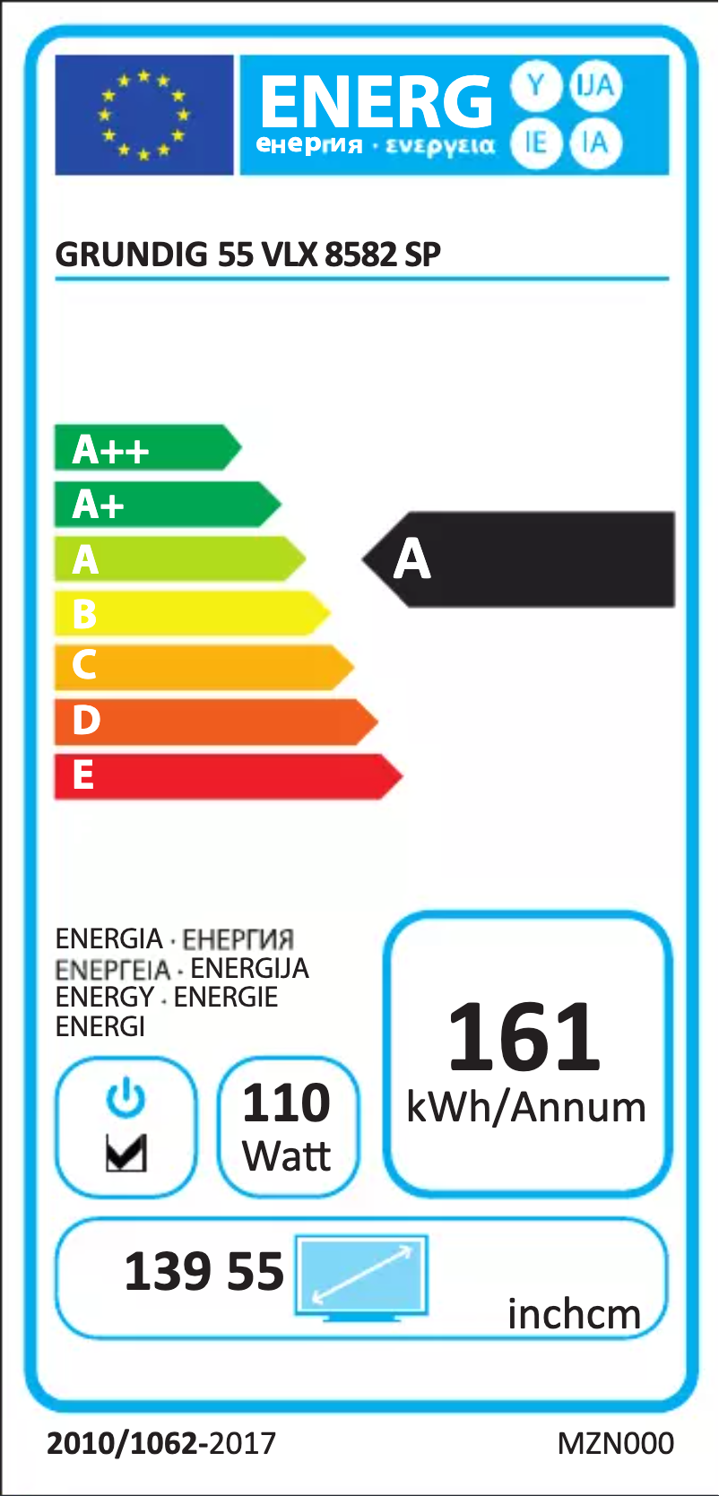 Page 1 de la notice Manuel utilisateur Grundig 55 VLX 8582 SP