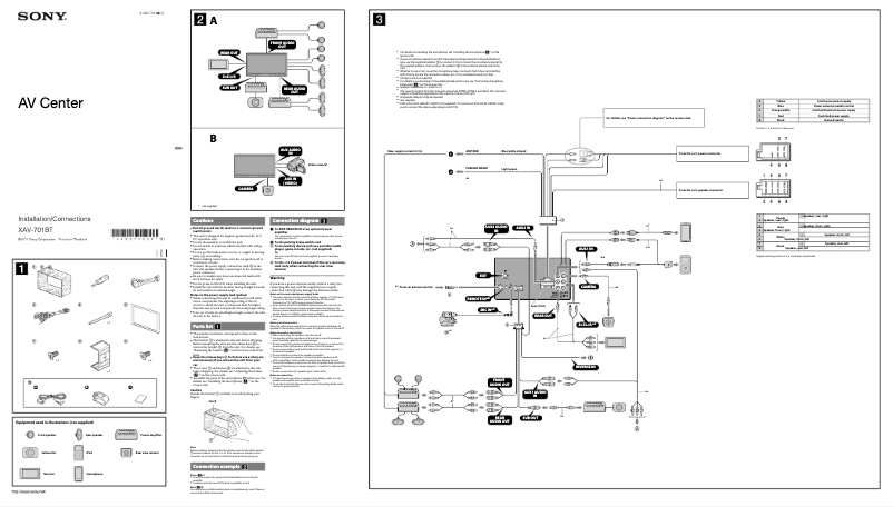 Imagen de la primera página del manual del dispositivo XAV-701BT