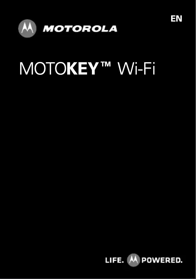 Page n°1 - Manuel utilisateur Motorola Motokey Wifi