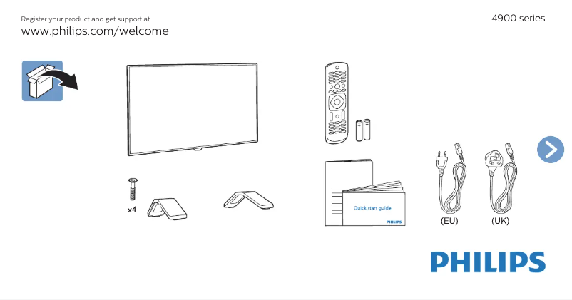 First page image of the manual for 49PUH4900