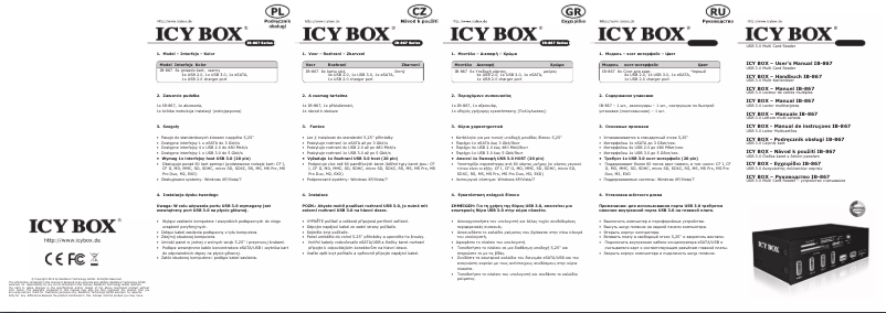 Página 1 del manual Manual de usuario Icy Box IB-867