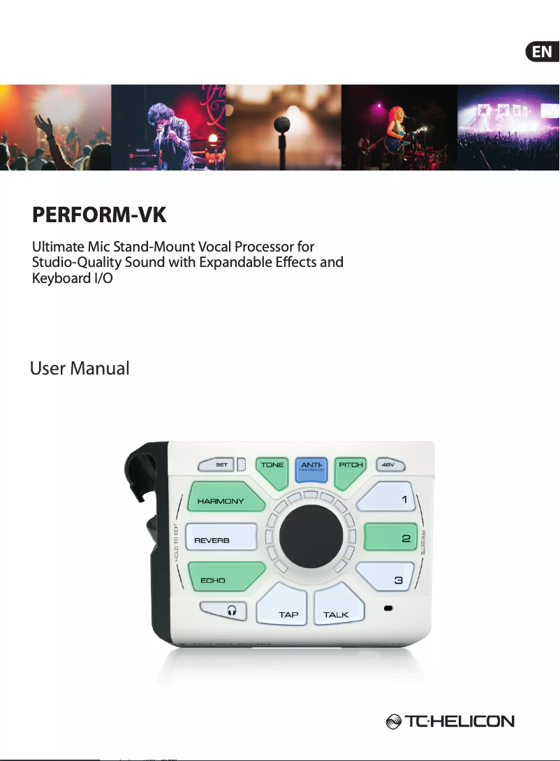 Page n°1 - Manuel utilisateur TC Helicon Perform-VK