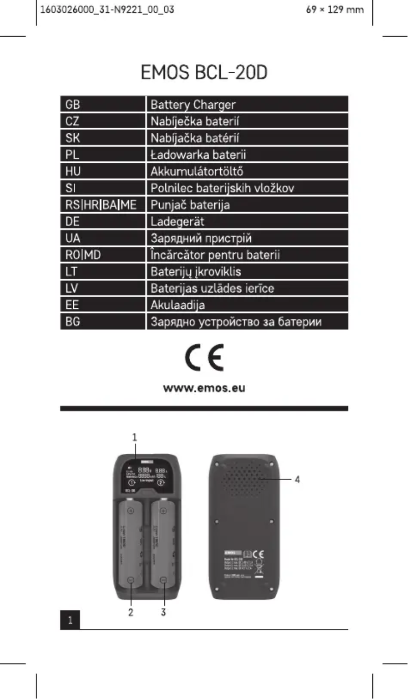 Página 1 del manual Manual de usuario Emos N9221