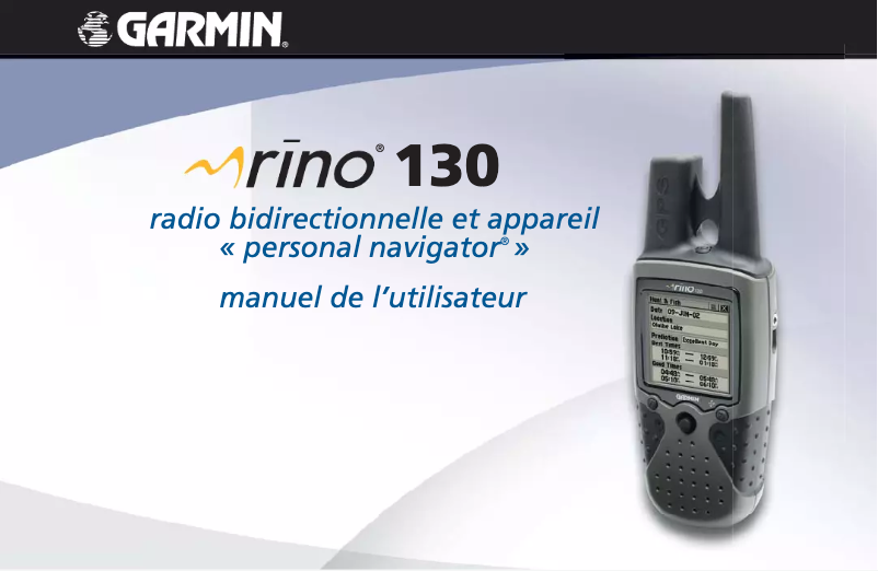 Image de la première page du manuel de l'appareil Rino 130
