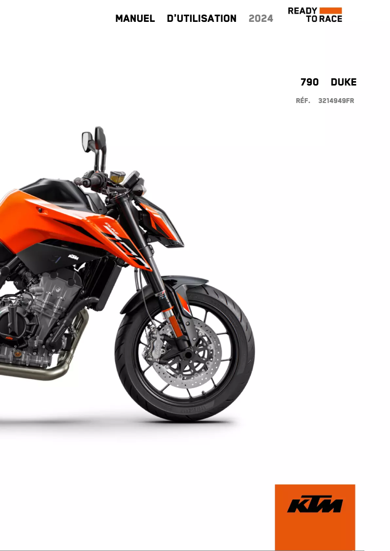 Page n°1 - Manuel utilisateur KTM 790 Duke (2024)