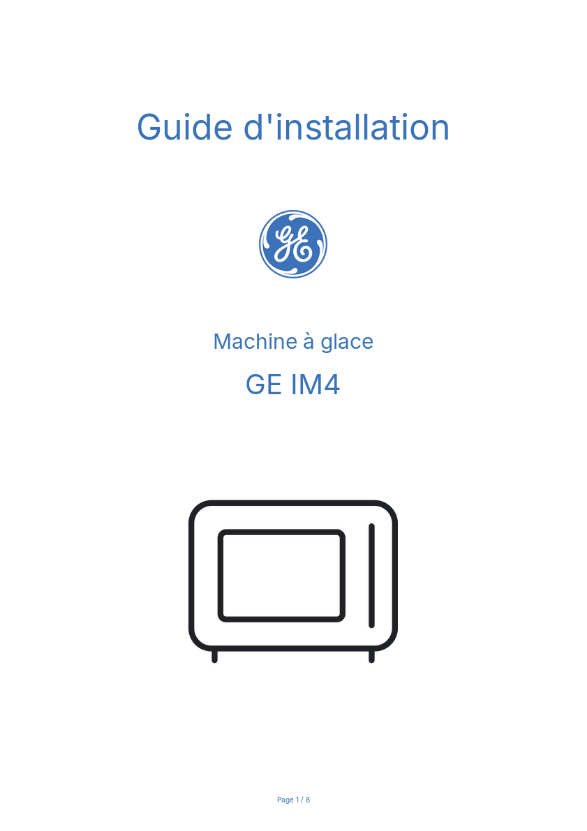 Image de la première page du manuel de l'appareil IM4