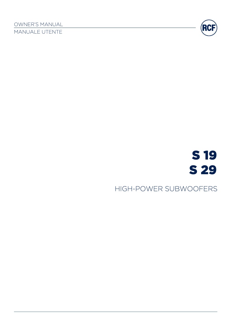 Image de la première page du manuel de l'appareil S 19