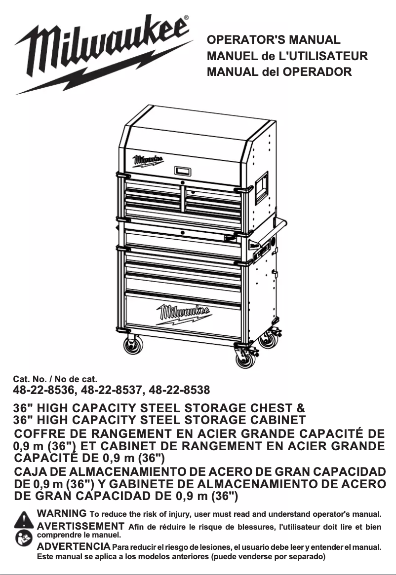 Image de la première page du manuel de l'appareil 48-22-8536