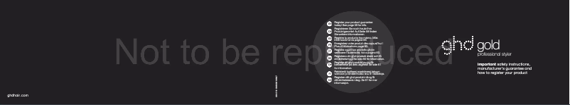 Página 1 del manual Manual de usuario GHD Gold Styler