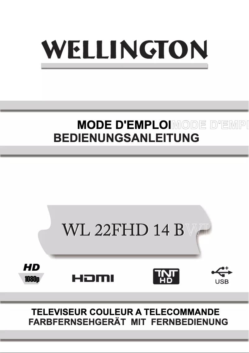 Page 1 de la notice Manuel utilisateur Wellington WL22FHD14B