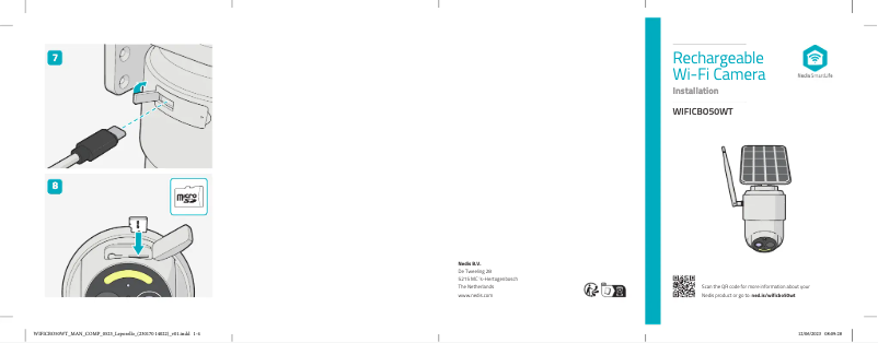 Page 1 de la notice Manuel utilisateur Nedis WIFICBO50WT