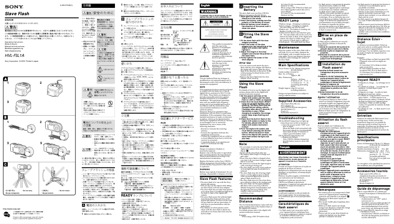 Image de la première page du manuel de l'appareil HVL-FSL1A