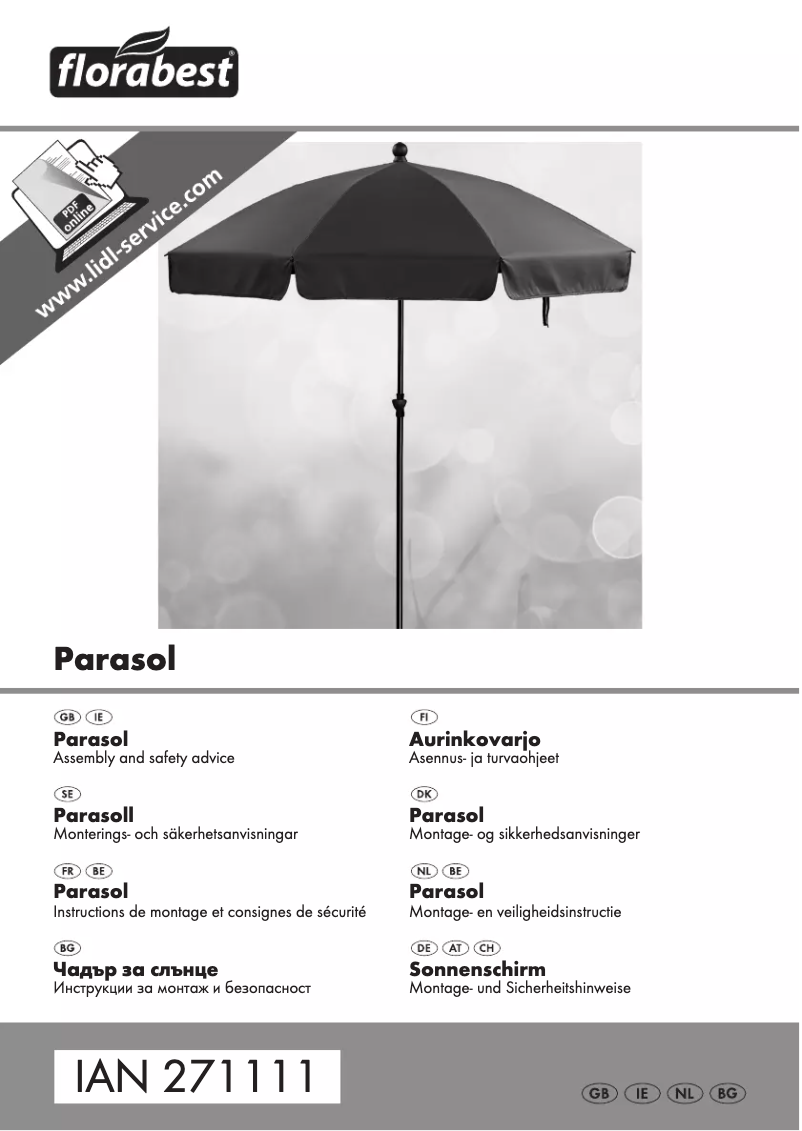 Page n°1 - Manuel utilisateur Florabest IAN 271111