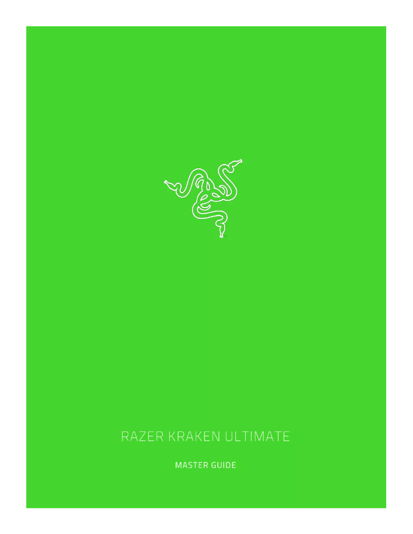 Page n°1 - Manuel utilisateur Razer Kraken Ultimate