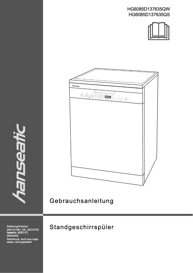 Image de la première page du manuel de l'appareil HG6085D137635QW