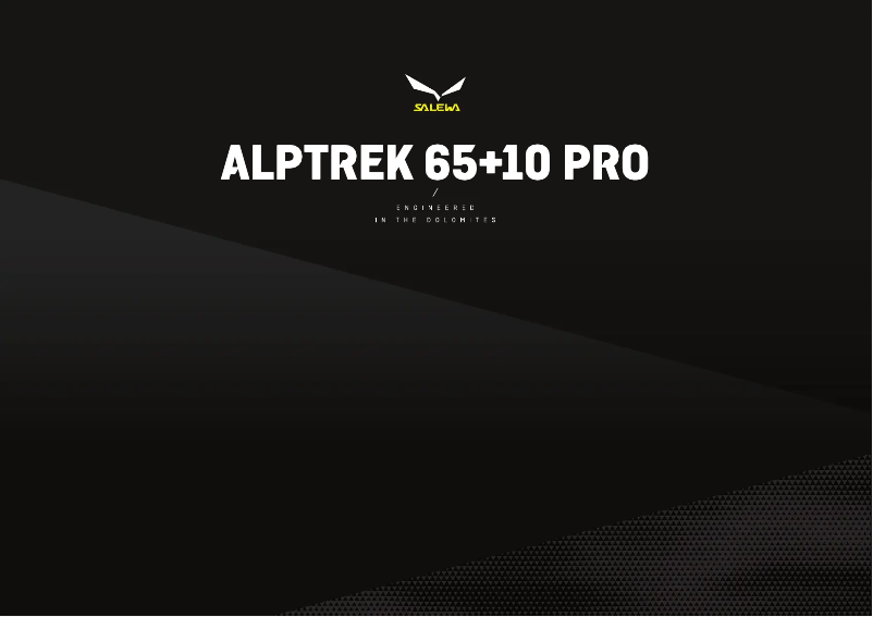Page 1 de la notice Manuel utilisateur Salewa Alptrek 65+10 o