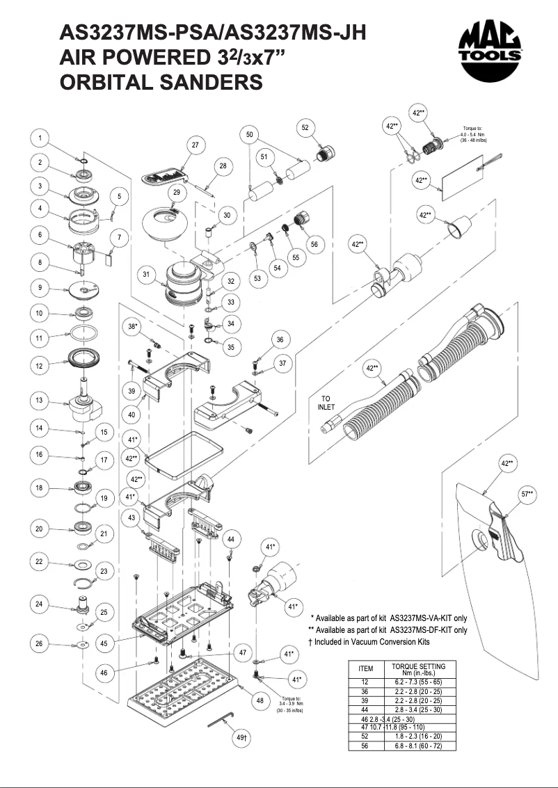 Page n°1 - Manuel utilisateur Mac Tools AS3237MS-JH