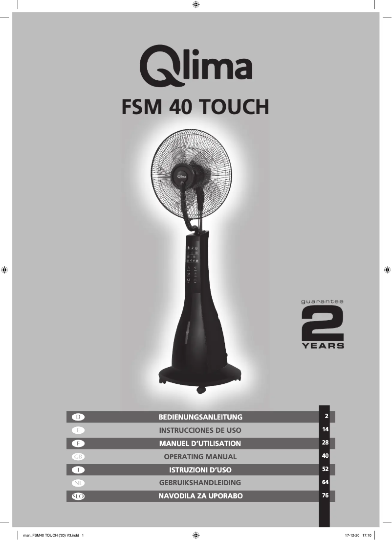 Image de la première page du manuel de l'appareil FSM4 0 Touch