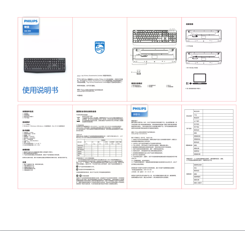 Page 1 of the manual Quick Start Guide Philips SPK6337