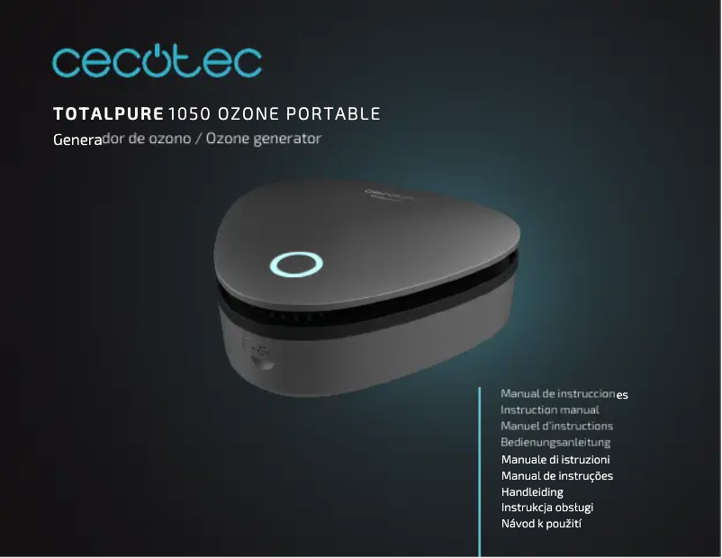 Page n°1 - Manuel utilisateur Cecotec TotalPure 1050 Ozone Portable