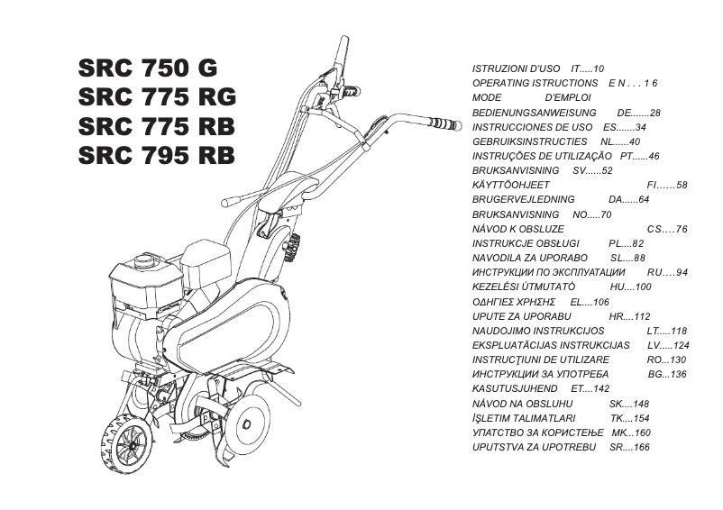 Page 1 de la notice Manuel utilisateur Stiga SRC 775 RB