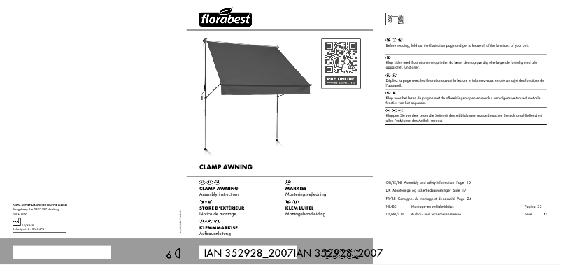 Page n°1 - Manuel utilisateur Florabest IAN 332809