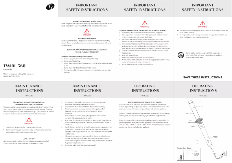 Page n°1 - Manuel utilisateur T3 Twirl 360